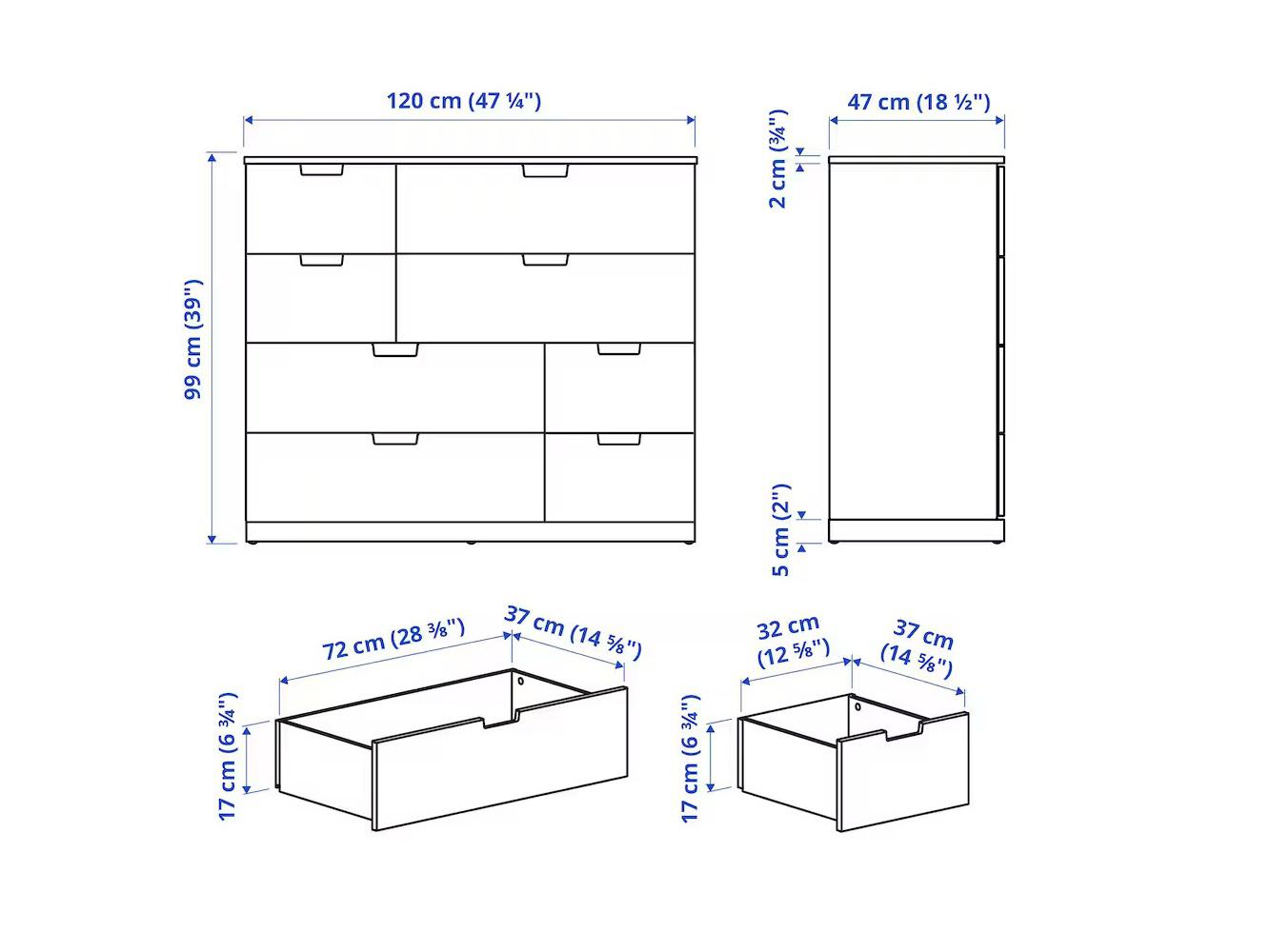 Комод Нордли 29 black ИКЕА (IKEA) изображение товара