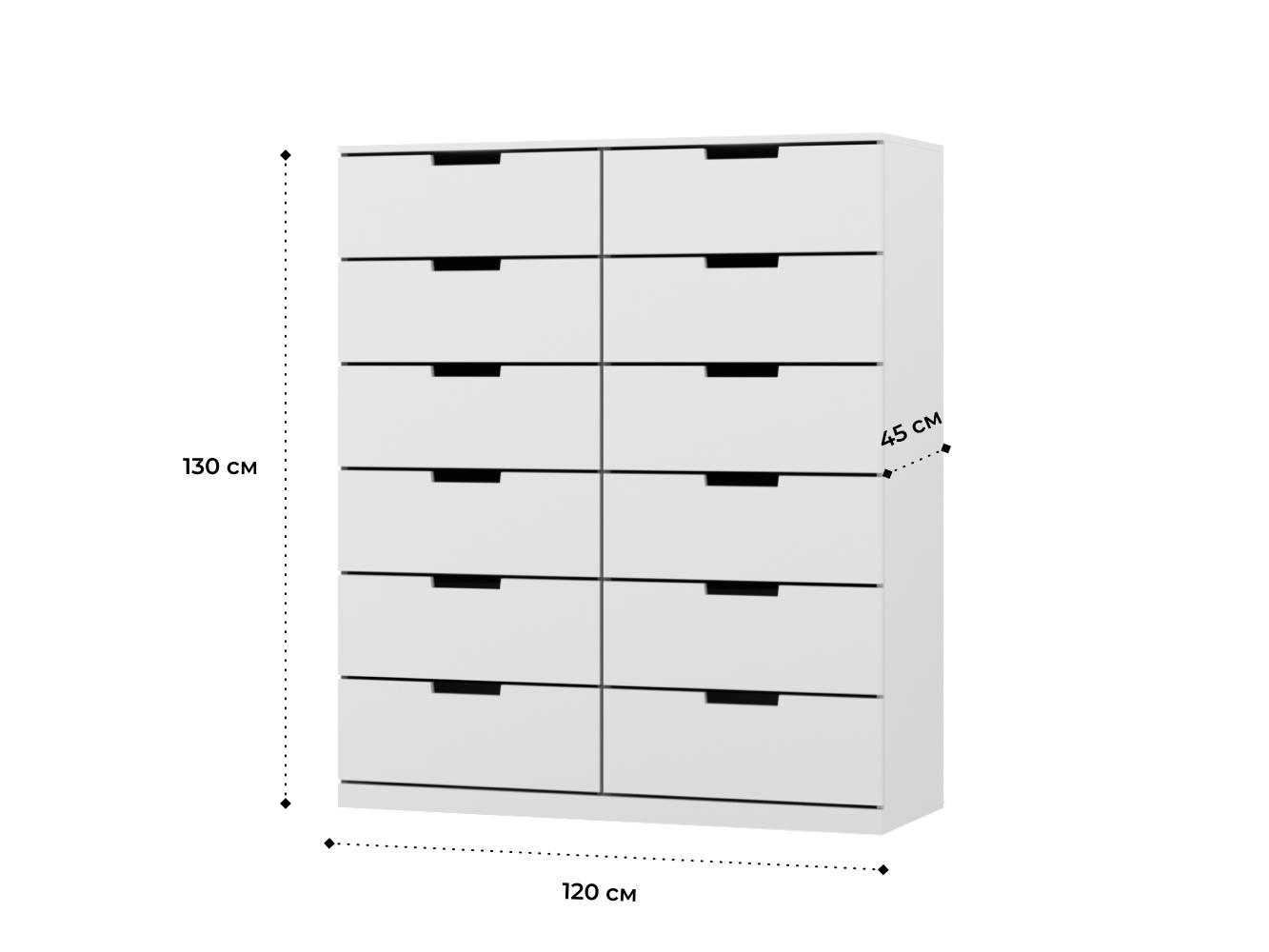 Комод Нордли 16 white ИКЕА (IKEA) изображение товара