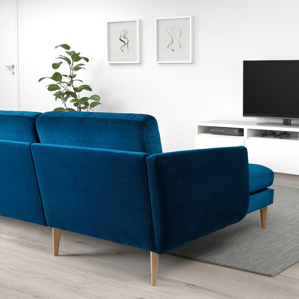 Угловой диван Смедсторп blue ИКЕА (IKEA) изображение товара