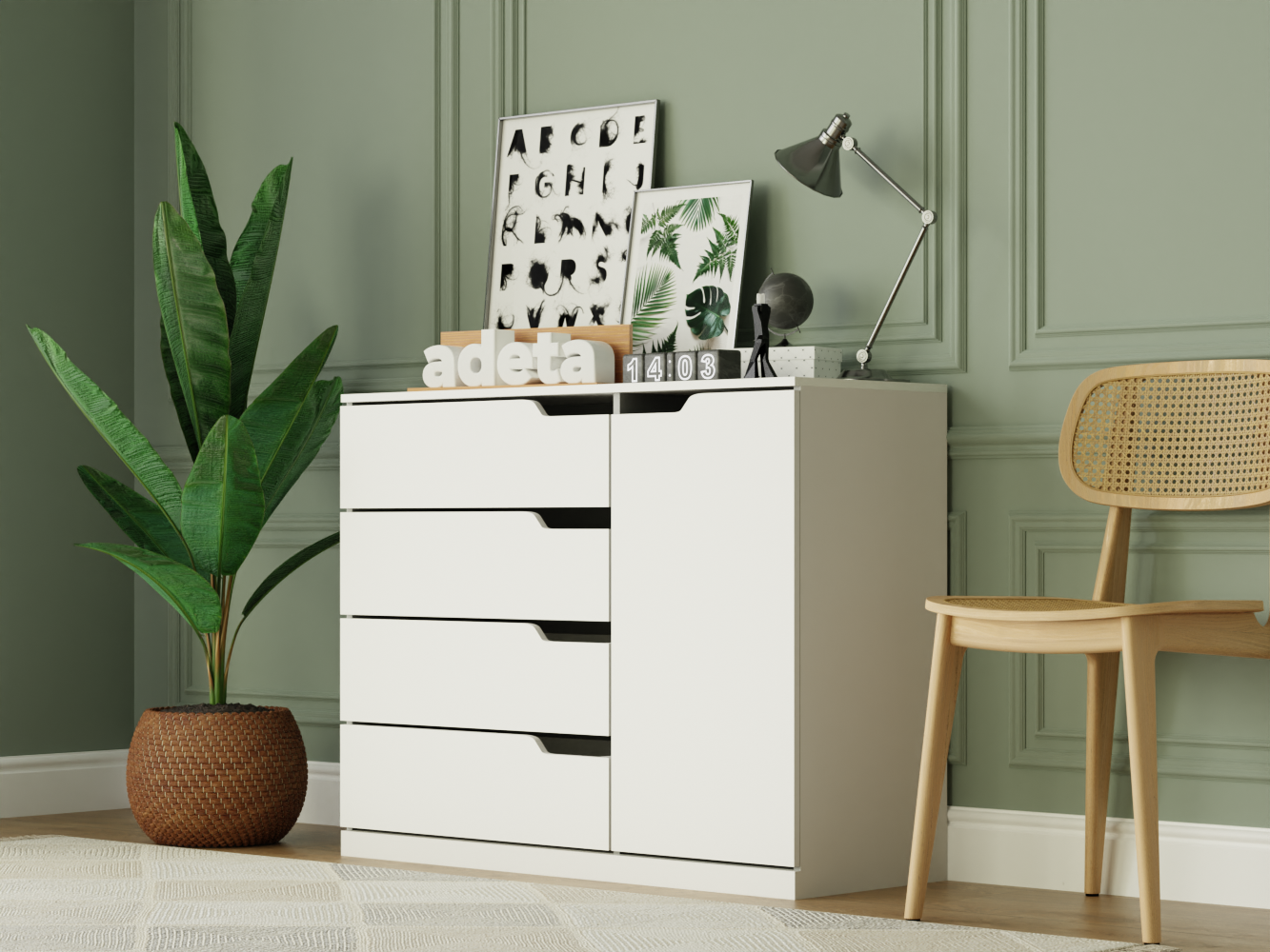 Комод Нордли 18 white ИКЕА (IKEA) изображение товара