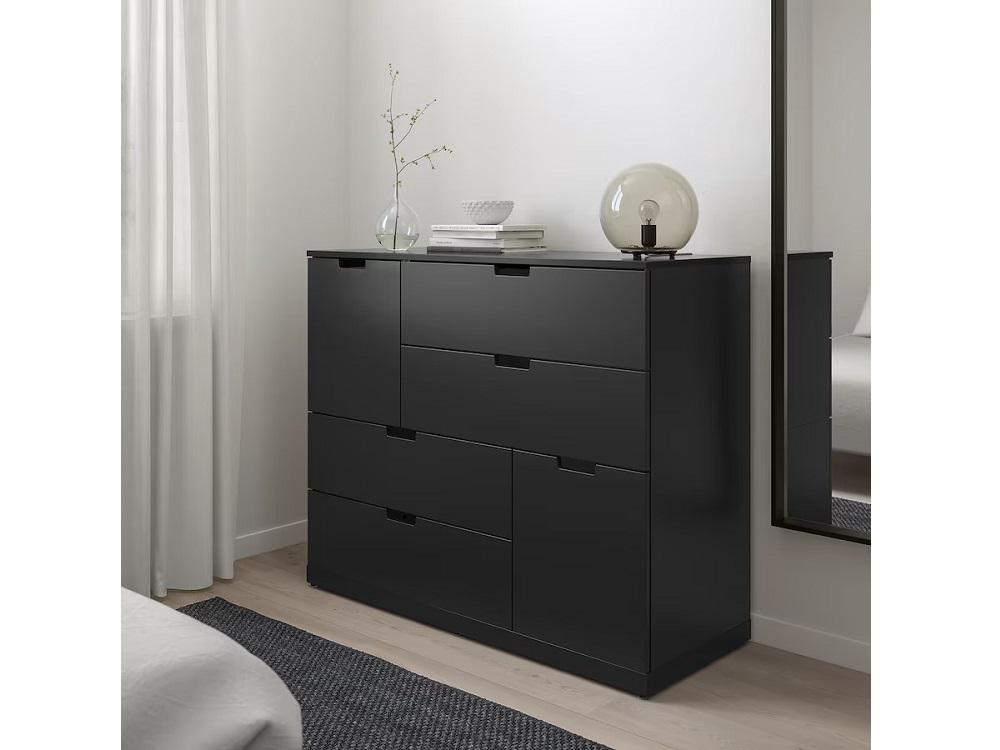 Комод Нордли 34 black ИКЕА (IKEA) изображение товара