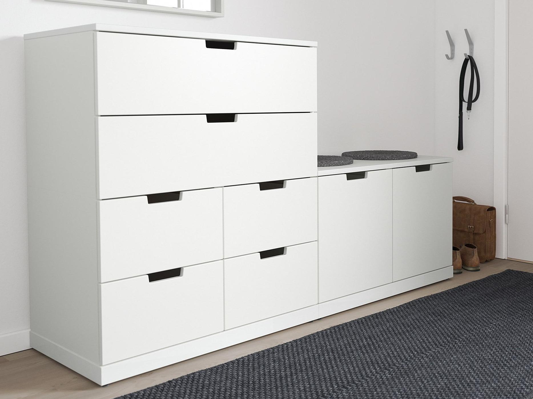 Комод Нордли 46 white ИКЕА (IKEA) изображение товара