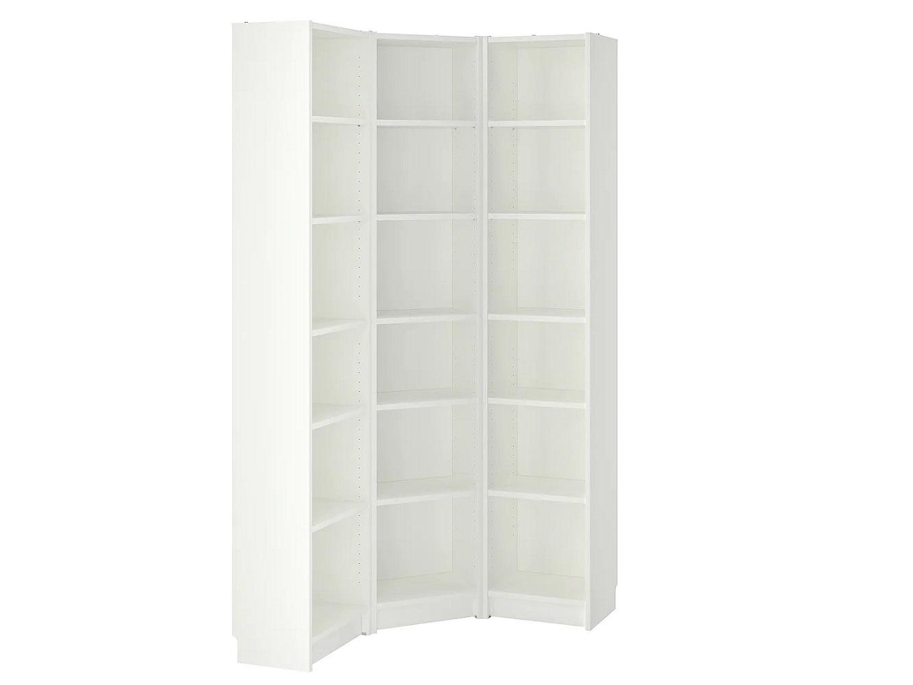 Стеллаж Билли 130 white угловой ИКЕА (IKEA) изображение товара