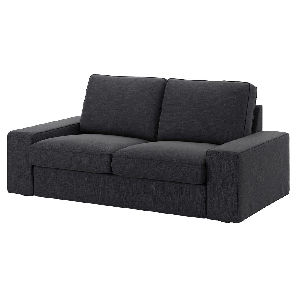 Прямой диван Кивик black ИКЕА (IKEA) изображение товара