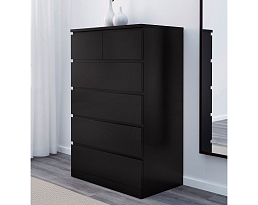 Изображение товара Комод Мальм 26 black ИКЕА (IKEA) на сайте adeta.ru